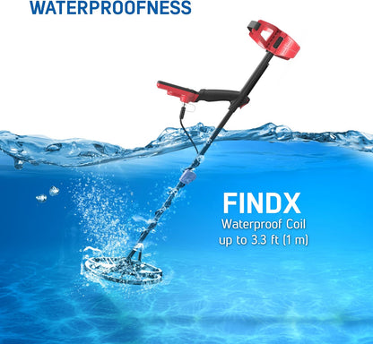 Nokta FindX Metal Detector with Rechargeable Battery, Bag, Digger and Headphones