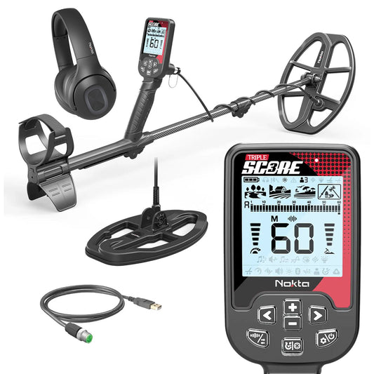 Nokta Score 3 (Triple Score) 2 Coil, Pro Pack, Waterproof, Multi-Frequency Metal Detector