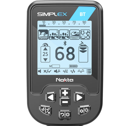 Nokta Simplex BT Next Generation Waterproof Metal Detector with Wireless Bluetooth Headphones and Pinpointer
