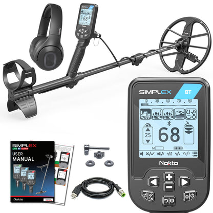 Nokta Simplex BT Next Generation Waterproof Metal Detector with Wireless Bluetooth Headphones