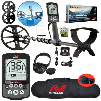 Minelab Equinox 800 Waterproof Multi-Frequency Metal Detector with Carry Bag and 11" DD Coil