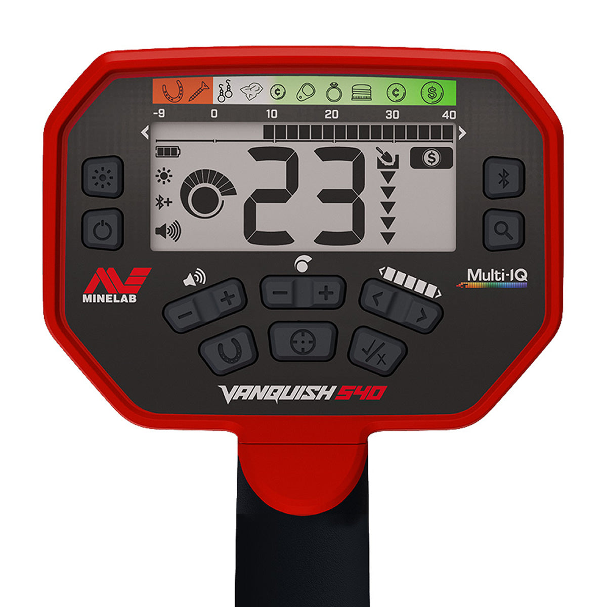 Minelab Vanquish 540 Pro-Pack with Pro-Find 40, Wireless Headphones, 12" & 8" Coils with Covers, Rechargeable Batteries