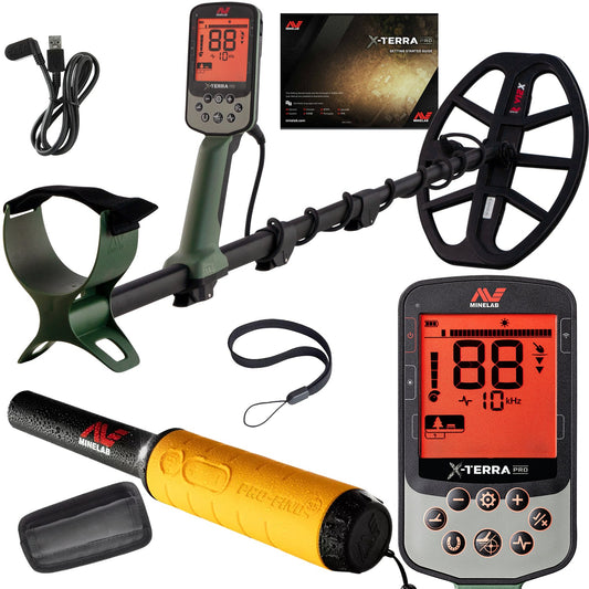 DEMO BOX - Minelab X-Terra Pro Waterproof Metal Detector with Pro-Find 35 Waterproof Pinpointer